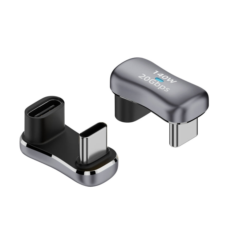 140W 20Gbps USB-C / Type-C Male to USB-C / Type-C Female U-shaped Elbow Charging Adapter by buy2fix