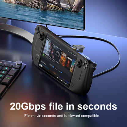 140W 20Gbps USB-C / Type-C Male to USB-C / Type-C Female U-shaped Elbow Charging Adapter by buy2fix