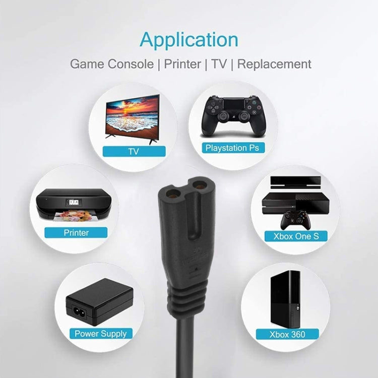 2 Prong Style US Plug AC Power Cord with 304 Switch, Length: 3m (Black) by buy2fix