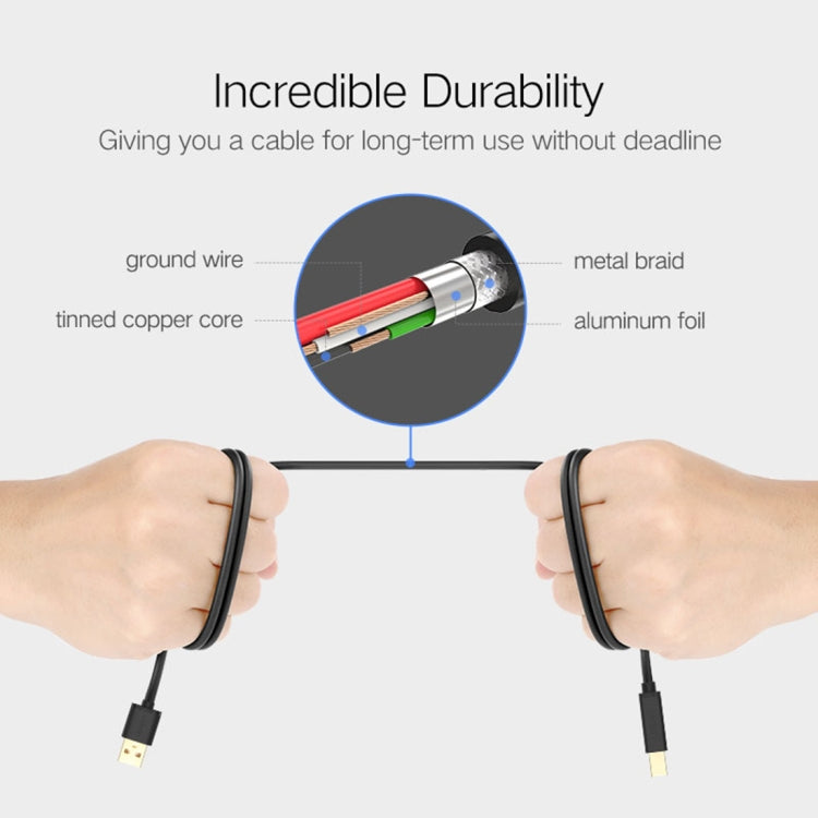 UGREEN USB 2.0 Nickel-plated Printer Cable Data Cable, For Canon, Epson, HP, Cable Length: 1m - USB Cable by UGREEN | Online Shopping UK | buy2fix