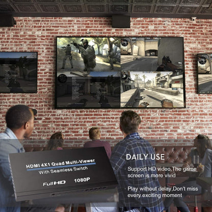 NEWKENG NK-C941 Full HD 1080P HDMI 4x1 Quad Multi-Viewer with Seamless Switch & Remote Control, AU Plug by buy2fix