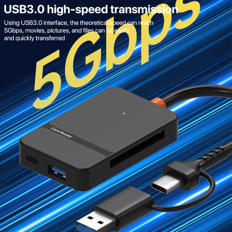 ADS-316 8 in 1 Type-C+USB Multi-function Card Reader by buy2fix