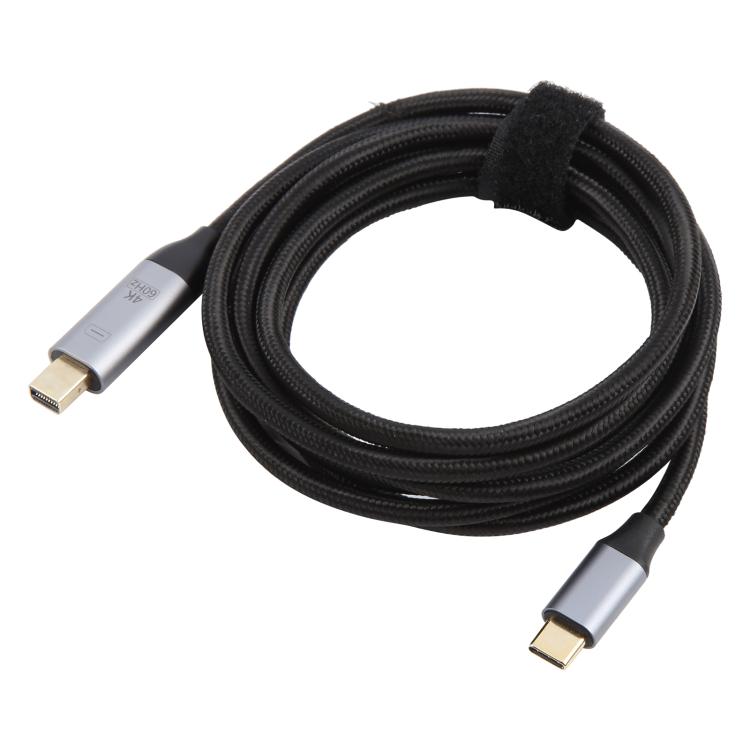USB-C / Type-C Male to 4K 60Hz Mini DP Male Adapter Cable, Length: 1.8m by buy2fix