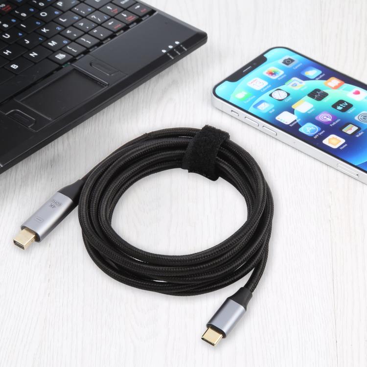 USB-C / Type-C Male to 4K 60Hz Mini DP Male Adapter Cable, Length: 1.8m by buy2fix