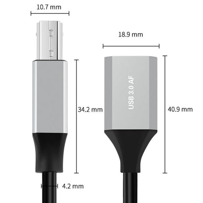 USB-C / Type-C 3.1 to USB 3.0 Male Square Port Printer Data Transmission Extension Cable, Length:0.5m by buy2fix