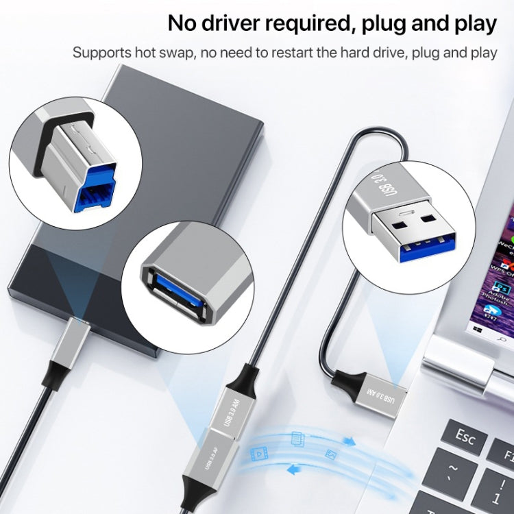 USB-C / Type-C 3.1 to USB 3.0 Male Square Port Printer Data Transmission Extension Cable, Length:0.5m by buy2fix