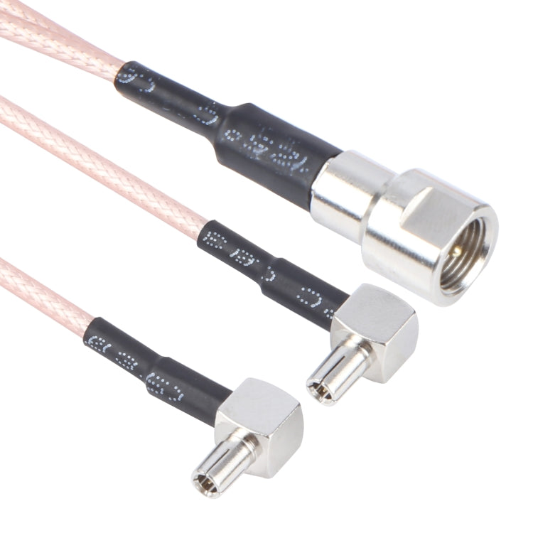 Dual TS9 to RG316 Coaxial RF Connector Cable Extension Cable, Specification: 50 x 50cm by buy2fix