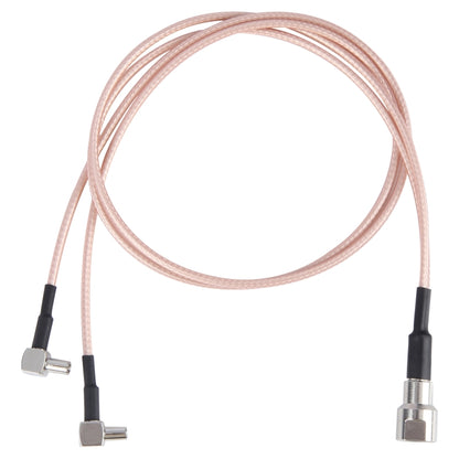 Dual TS9 to RG316 Coaxial RF Connector Cable Extension Cable, Specification: 50 x 50cm by buy2fix