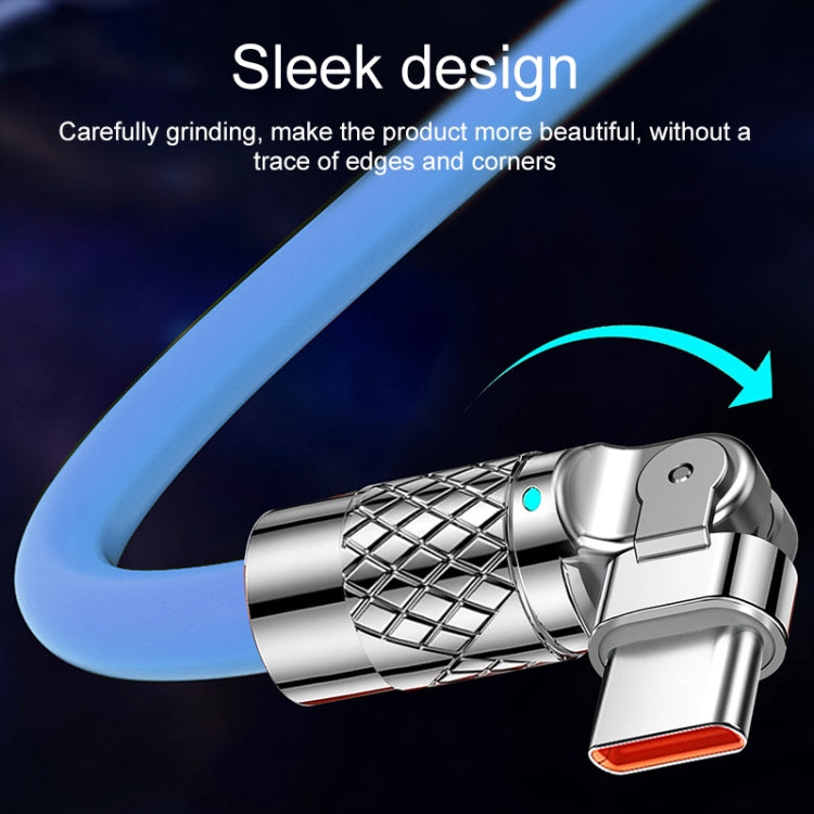 Mech Series 6A 120W USB to Type-C 180-degree Metal Plug Fast Charging Cable, Length: 1.2m(Black) by buy2fix