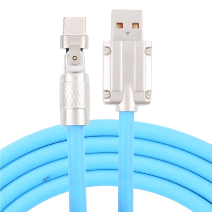 Mech Series 6A 120W USB to Type-C 180-degree Metal Plug Fast Charging Cable, Length: 1.8m(Blue) by buy2fix