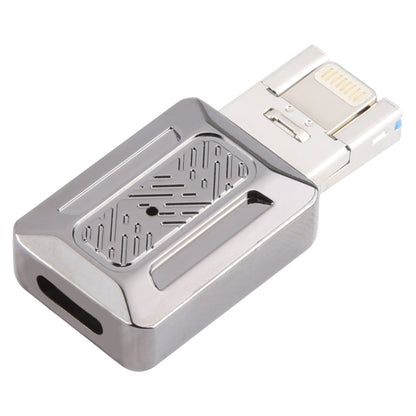 2 in 1 USB + 8 Pin to Type-C Charging Adapter by buy2fix