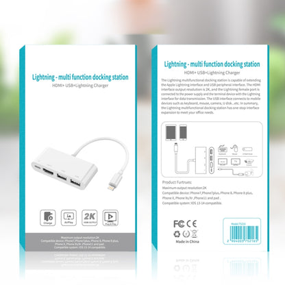 75215 5 in 1 8 Pin to HDMI + SD Card Slot + TF Card Slot + USB + 8 Pin Charging Port HD Video Converter by buy2fix