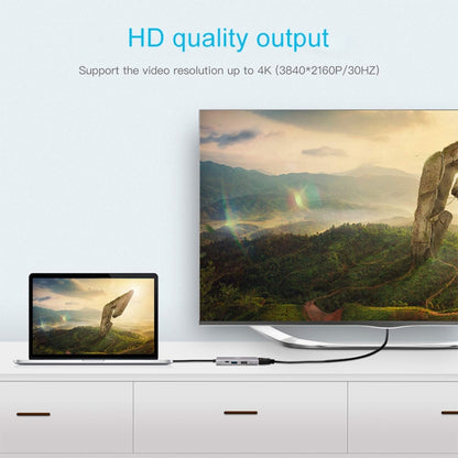 S-209 3 in 1 8 Pin Male to Dual USB 2.0 + USB 3.0 Female Adapter HUB(Silver Grey) by buy2fix