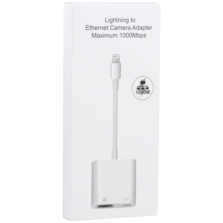 NK-1035H 2 in 1 8 Pin Male to 1000M Ethernet + 8 Pin Power Female Adapter by buy2fix