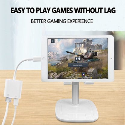 NK-1035H 2 in 1 8 Pin Male to 1000M Ethernet + 8 Pin Power Female Adapter by buy2fix