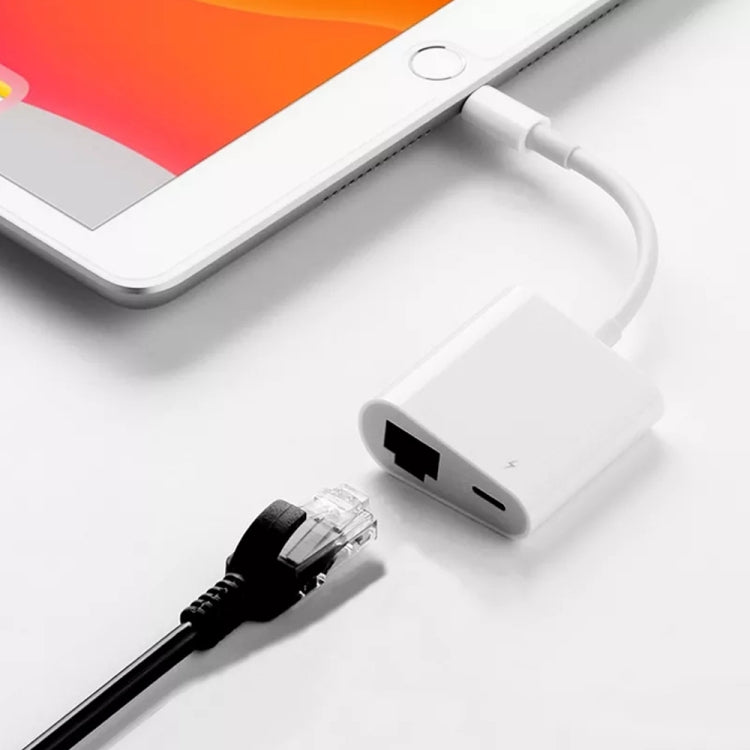 NK-1035H 2 in 1 8 Pin Male to 1000M Ethernet + 8 Pin Power Female Adapter by buy2fix