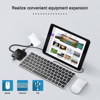 5 in 1 8 Pin Male to USB + HDMI + TF / SD Card Slot + 8 Pin Power Female OTG Digital AV Adapter by buy2fix