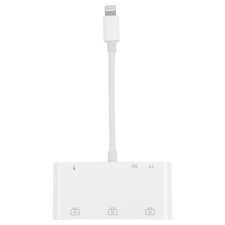 6 in 1 8 Pin Male to 3 USB + TF / SD Card Slot + 8 Pin Power Female Adapter by buy2fix