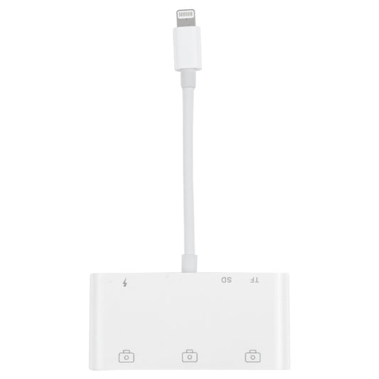 6 in 1 8 Pin Male to 3 USB + TF / SD Card Slot + 8 Pin Power Female Adapter by buy2fix