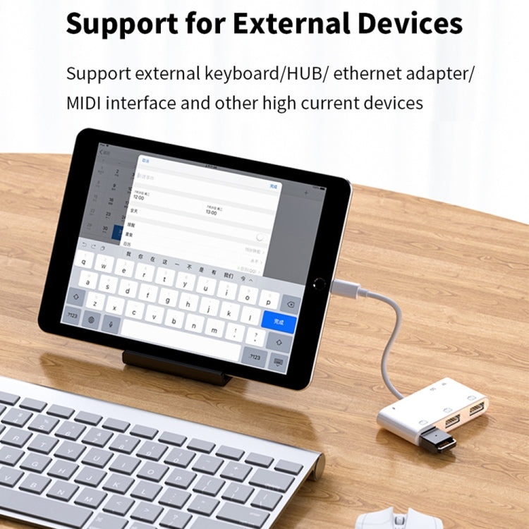 6 in 1 8 Pin Male to 3 USB + TF / SD Card Slot + 8 Pin Power Female Adapter by buy2fix