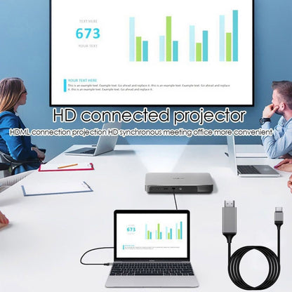 USB-C / Type-C 3.1 to HDMI Converter Adapter Cable, Length: 2m(Black) - USB-C & Type-C Cable by buy2fix | Online Shopping UK | buy2fix