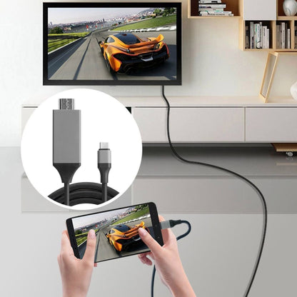 USB-C / Type-C 3.1 to HDMI Converter Adapter Cable, Length: 2m(Black) - USB-C & Type-C Cable by buy2fix | Online Shopping UK | buy2fix
