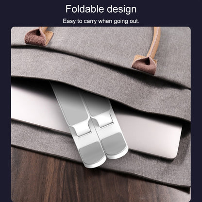 Laptop Stand Desktop Raise Bracket Cooling Base Lifting Holder Foldable (White) - Laptop Stand by buy2fix | Online Shopping UK | buy2fix