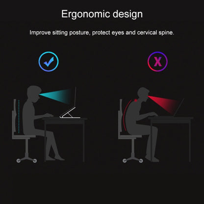 Laptop Stand Desktop Raise Bracket Cooling Base Lifting Holder Foldable (White) - Laptop Stand by buy2fix | Online Shopping UK | buy2fix