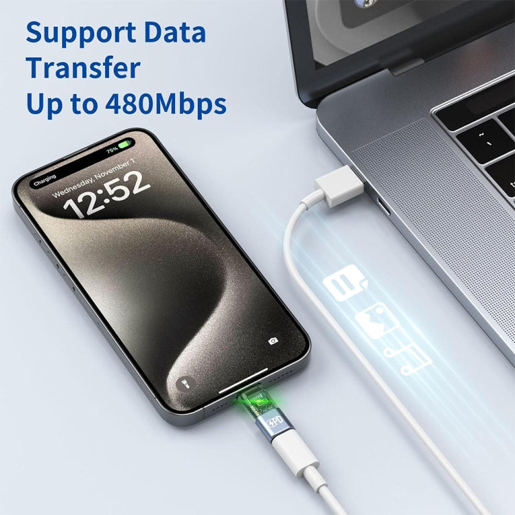 JH-115 USB-C/Type-C Male to 8 Pin Female PD Charging Adapter by buy2fix