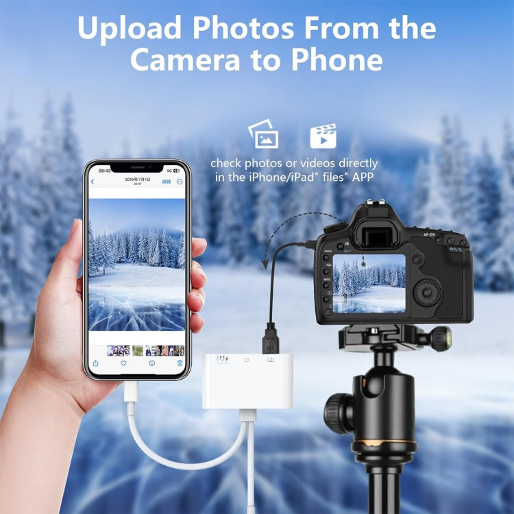 NK-109Pro USB-C/Type-C+8 Pin to USB+3.5mm+USB-C/Type-C Multifunctional Audio Adapter by buy2fix