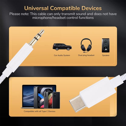 JH-030-A USB-C/Type-C to 3.5mm AUX Audio Adapter Cable by buy2fix