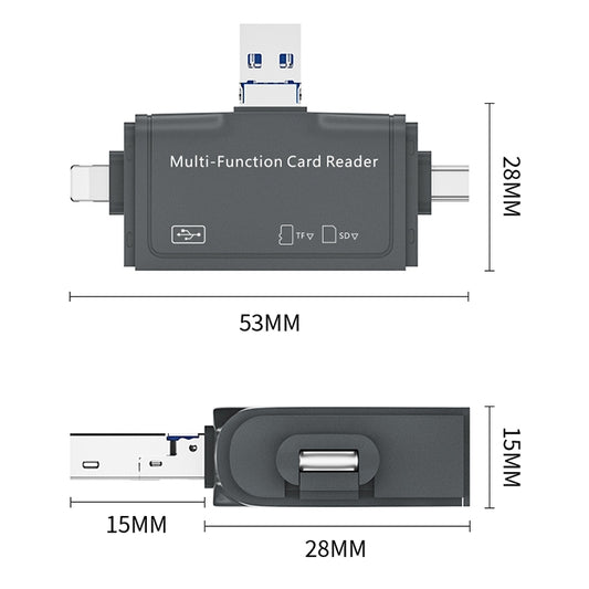7 In 1 USB 3.0 Card Reader (Black) - U Disk & Card Reader by buy2fix | Online Shopping UK | buy2fix