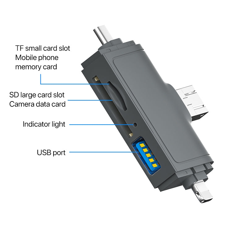 7 In 1 USB 3.0 Card Reader (Black) - U Disk & Card Reader by buy2fix | Online Shopping UK | buy2fix