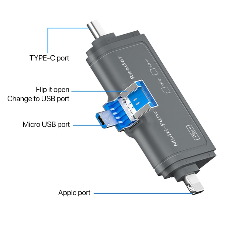 7 In 1 USB 3.0 Card Reader (Black) - U Disk & Card Reader by buy2fix | Online Shopping UK | buy2fix