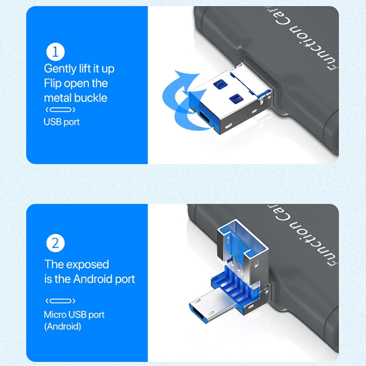 7 In 1 USB 3.0 Card Reader (Black) - U Disk & Card Reader by buy2fix | Online Shopping UK | buy2fix