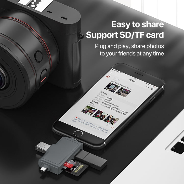 7 In 1 USB 3.0 Card Reader (Dark Gray) by buy2fix