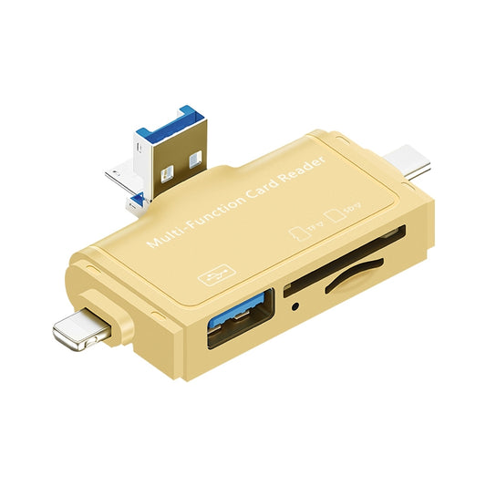 7 In 1 USB 3.0 Card Reader (Gold) by buy2fix