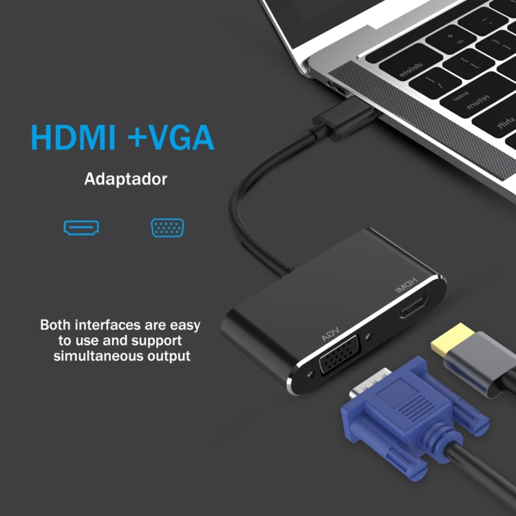 2 in 1 USB 3.0 to HDMI + VGA Adapter(Silver) by buy2fix