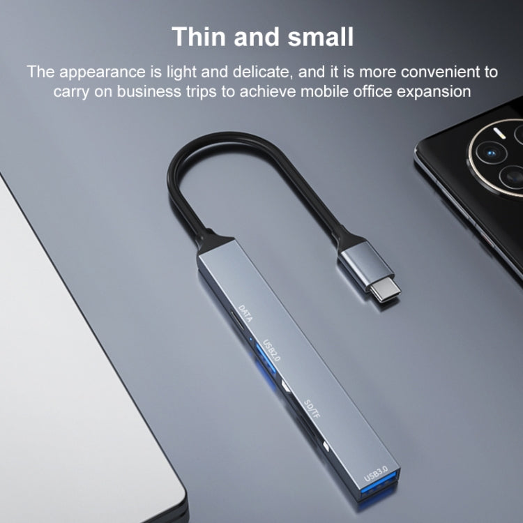 ADS-806C 5 in 1 USB-C / Type-C to USB 3.0 + USB-C / Type-C + SD/TF + USB2.0 HUB Docking Station by buy2fix