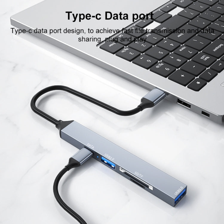 ADS-806C 5 in 1 USB-C / Type-C to USB 3.0 + USB-C / Type-C + SD/TF + USB2.0 HUB Docking Station by buy2fix