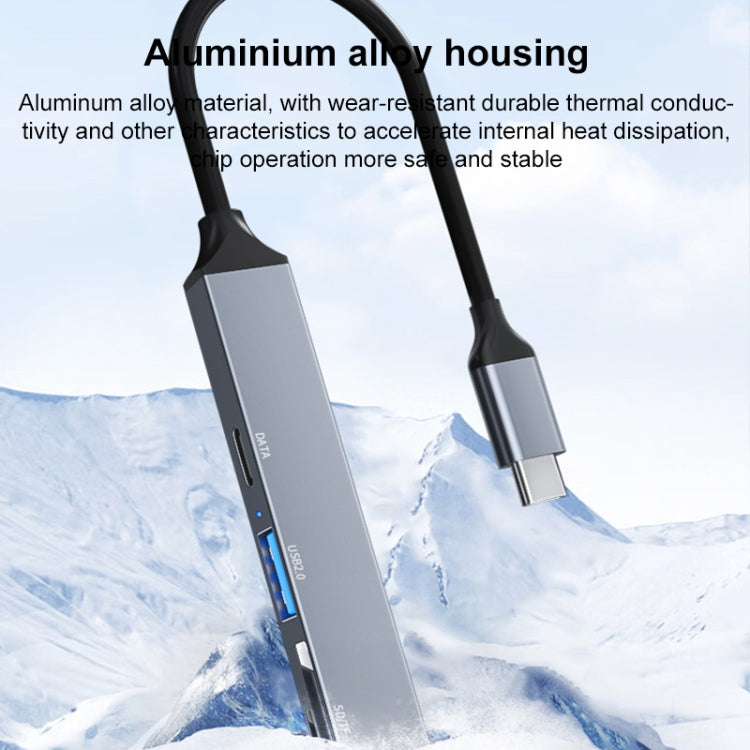 ADS-806C 5 in 1 USB-C / Type-C to USB 3.0 + USB-C / Type-C + SD/TF + USB2.0 HUB Docking Station by buy2fix