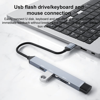 ADS-806C 5 in 1 USB-C / Type-C to USB 3.0 + USB-C / Type-C + SD/TF + USB2.0 HUB Docking Station by buy2fix