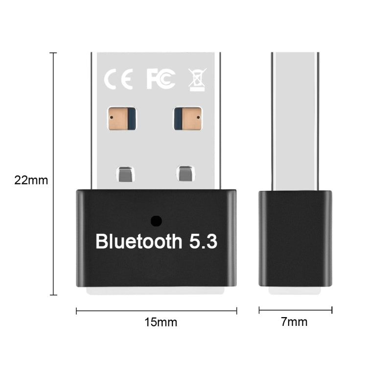 USB External Bluetooth 5.3 Adapter (Black) by buy2fix