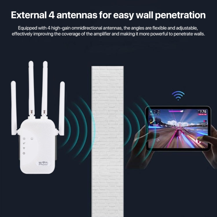 SM-010 Four-antenna 300M Repeater WiFi Wireless Router (US Plug) by buy2fix