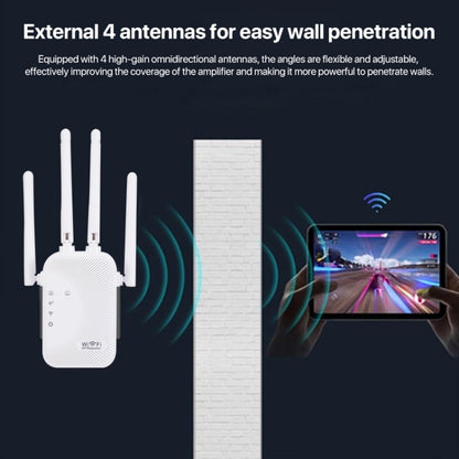 SM-010 Four-antenna 300M Repeater WiFi Wireless Router (US Plug) by buy2fix