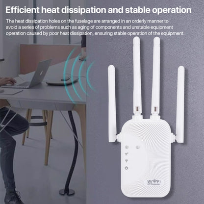 SM-010 Four-antenna 300M Repeater WiFi Wireless Router (US Plug) by buy2fix
