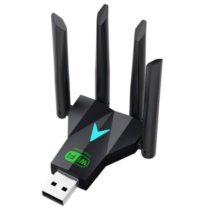 1300Mbps 5G Wireless Network Card Gigabit Dual Band Driver-free USB WiFi Receiver by buy2fix