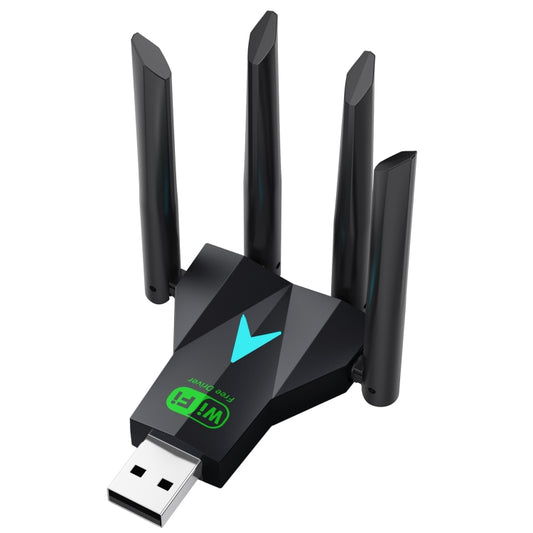 1300Mbps 5G Wireless Network Card Gigabit Dual Band Driver-free USB WiFi Receiver by buy2fix