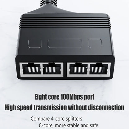 Female RJ45 4 in 1 100M Network Splitter Cable Ethernet Network Coupler by buy2fix