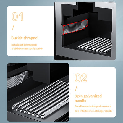 Male RJ45 4 in 1 100M Network Splitter Cable Ethernet Network Coupler by buy2fix